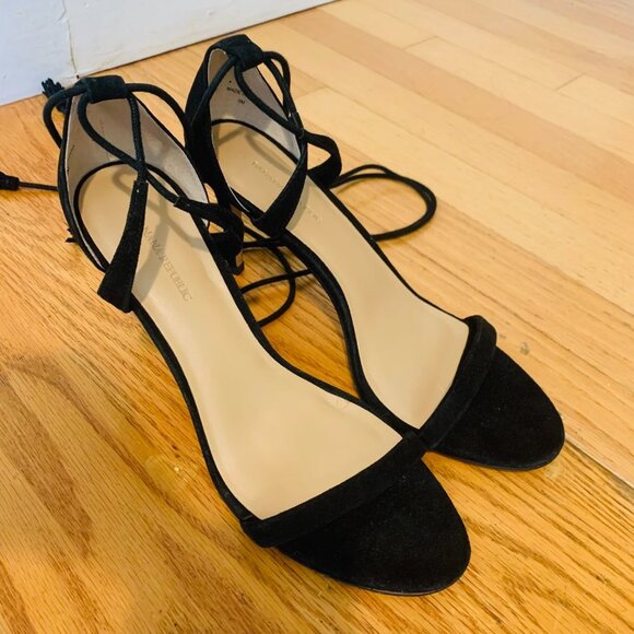Women's Sandals Heels Designer Banana Republic Shoes Ankle Strap Sandals Size 9 - Picture 1 of 14